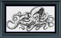 Thumbnail for Stitching Jules Design Cross Stitch Pattern Physical Pattern - $15 Octopus Cross Stitch Pattern | Blackwork Cross Stitch Pattern | Physical And Digital PDF Download Pattern Options