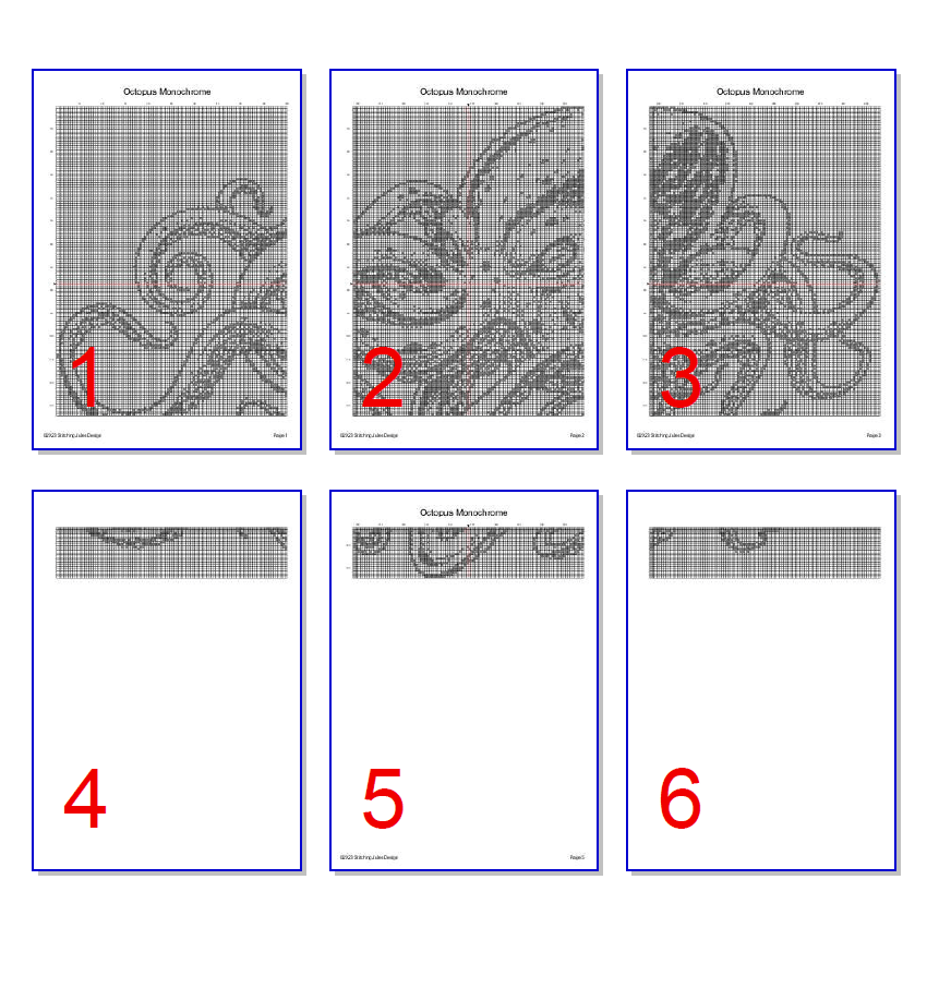 Stitching Jules Design Cross Stitch Pattern Octopus Cross Stitch Pattern | Blackwork Cross Stitch Pattern | Physical And Digital PDF Download Pattern Options