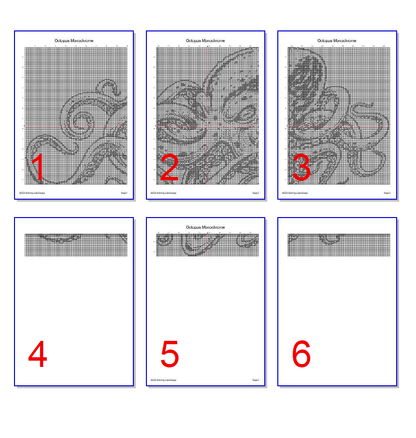Stitching Jules Design Cross Stitch Pattern Octopus Cross Stitch Pattern | Blackwork Cross Stitch Pattern | Physical And Digital PDF Download Pattern Options