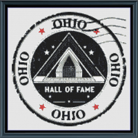 Thumbnail for Stitching Jules Design Cross Stitch Pattern Ohio Rock And Roll Hall Of Fame US State Counted Cross Stitch Pattern | Instant Download PDF