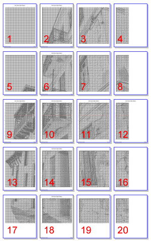 Stitching Jules Design Cross Stitch Pattern Old World Street Counted Cross Stitch Pattern | European City | Monochrome | Instant Download PDF