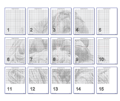 Stitching Jules Design Cross Stitch Pattern Orangutan Animal Monochrome Counted Cross-Stitch Pattern (Digital Download)