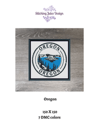 Thumbnail for Stitching Jules Design Cross Stitch Pattern Oregon