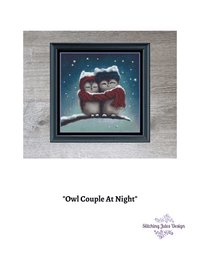 Thumbnail for Stitching Jules Design Cross Stitch Pattern Owl Couple At Night Sleeping Owls Cross Stitch Embroidery Needlepoint Pattern PDF Download - Ready For Pattern Keeper