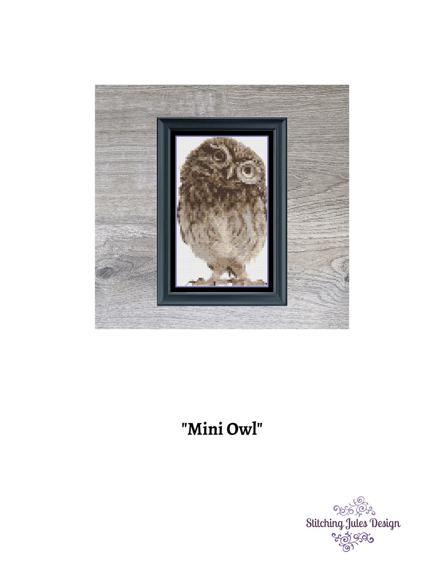 Stitching Jules Design Cross Stitch Pattern Owl Cross Stitch Pattern | Mini Cross Stitch | Cute Animal | PDF Download