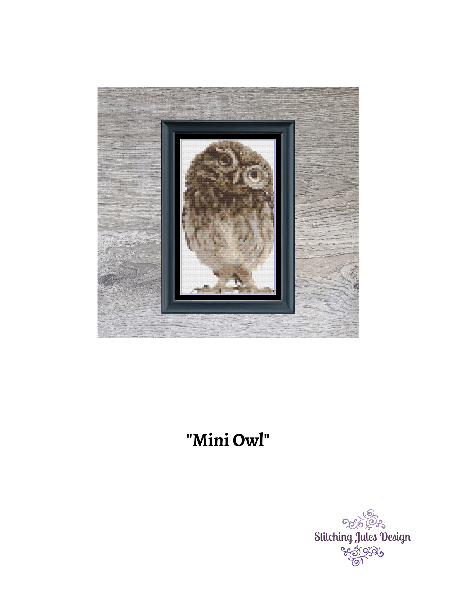 Stitching Jules Design Cross Stitch Pattern Owl Cross Stitch Pattern | Mini Cross Stitch | Cute Animal | PDF Download