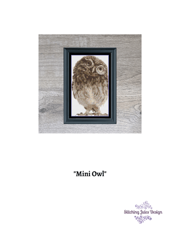 Stitching Jules Design Cross Stitch Pattern Owl Cross Stitch Pattern | Mini Cross Stitch | Cute Animal | PDF Download