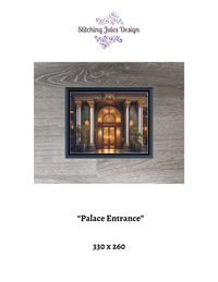Thumbnail for Stitching Jules Design Cross Stitch Pattern Palace Mansion Door Entrance Full Coverage Premium Cross-Stitch Pattern | Instant Download PDF
