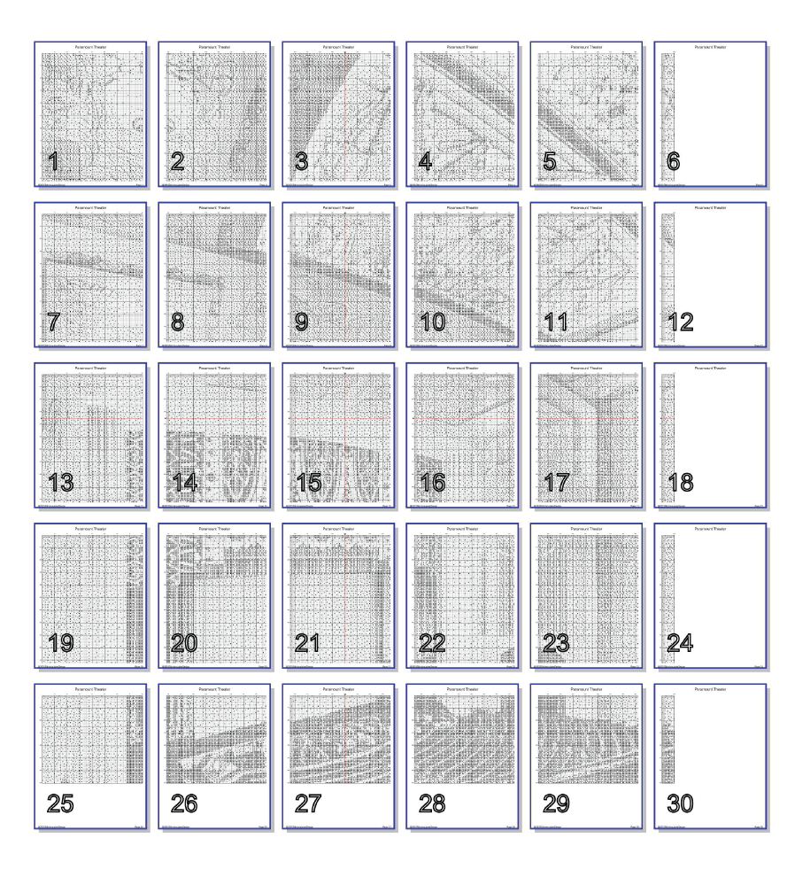 Stitching Jules Design Cross Stitch Pattern Paramount Theater Hollywood Vintage Monochrome Counted Cross-Stitch Pattern (Digital Download)