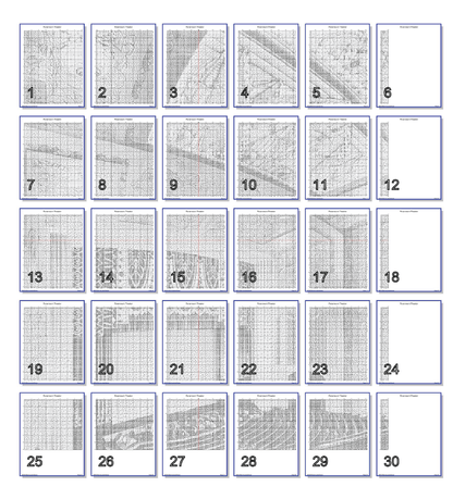 Stitching Jules Design Cross Stitch Pattern Paramount Theater Hollywood Vintage Monochrome Counted Cross-Stitch Pattern (Digital Download)