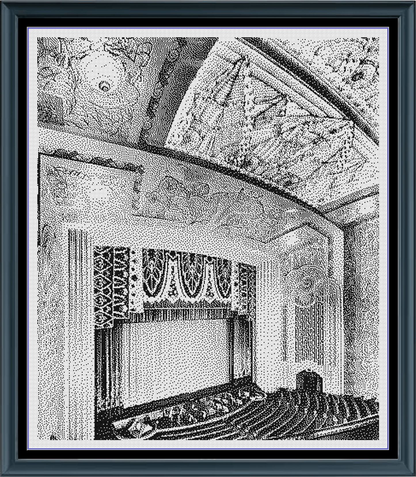 Stitching Jules Design Cross Stitch Pattern Paramount Theater Hollywood Vintage Monochrome Counted Cross-Stitch Pattern (Digital Download)