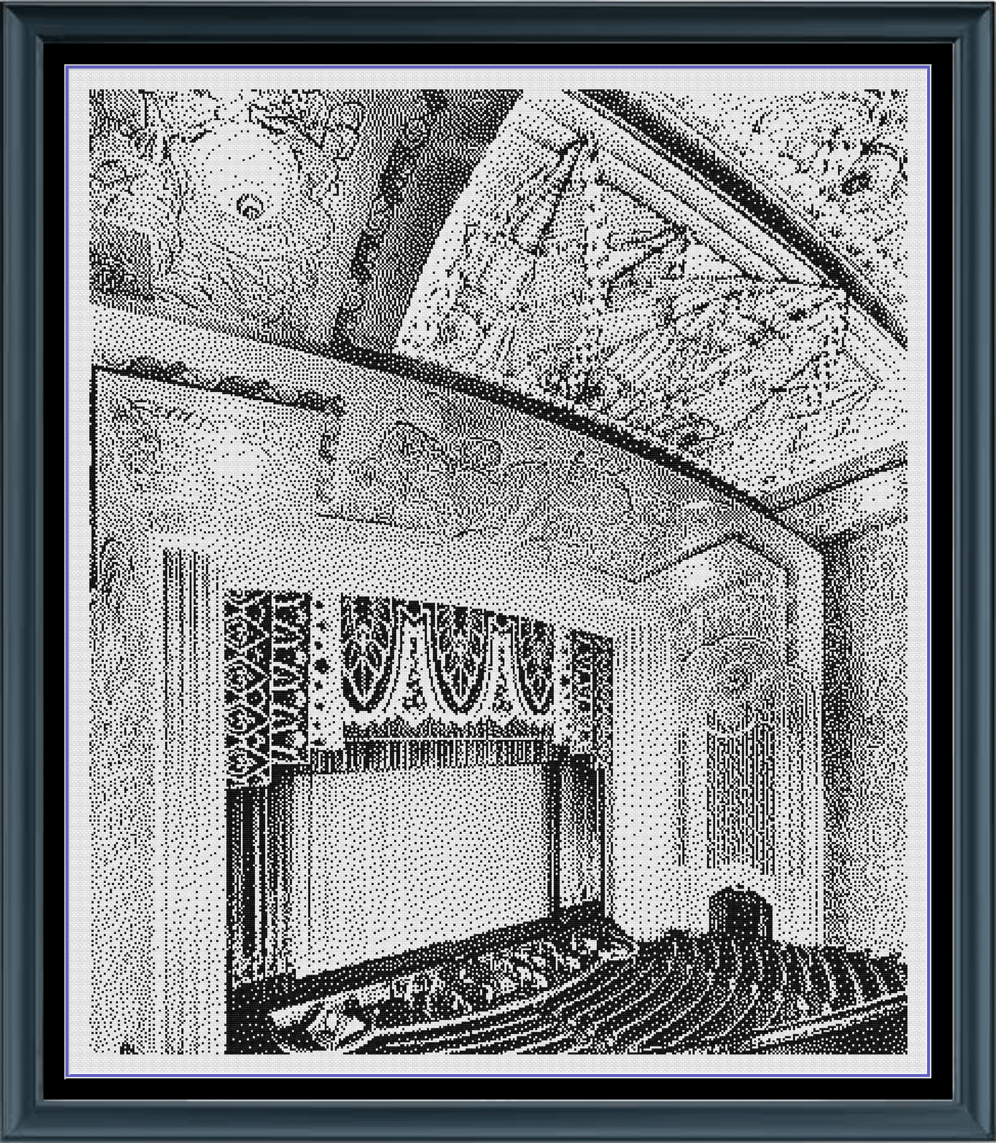 Stitching Jules Design Cross Stitch Pattern Paramount Theater Hollywood Vintage Monochrome Counted Cross-Stitch Pattern (Digital Download)