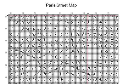 Stitching Jules Design Cross Stitch Pattern Paris Street Map Cross-Stitch Pattern | City Map Cross-Stitch Pattern | Monochrome | Blackwork | Instant PDF Download