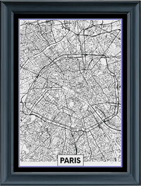 Thumbnail for Stitching Jules Design Cross Stitch Pattern Paris Street Map Cross-Stitch Pattern | City Map Cross-Stitch Pattern | Monochrome | Blackwork | Instant PDF Download
