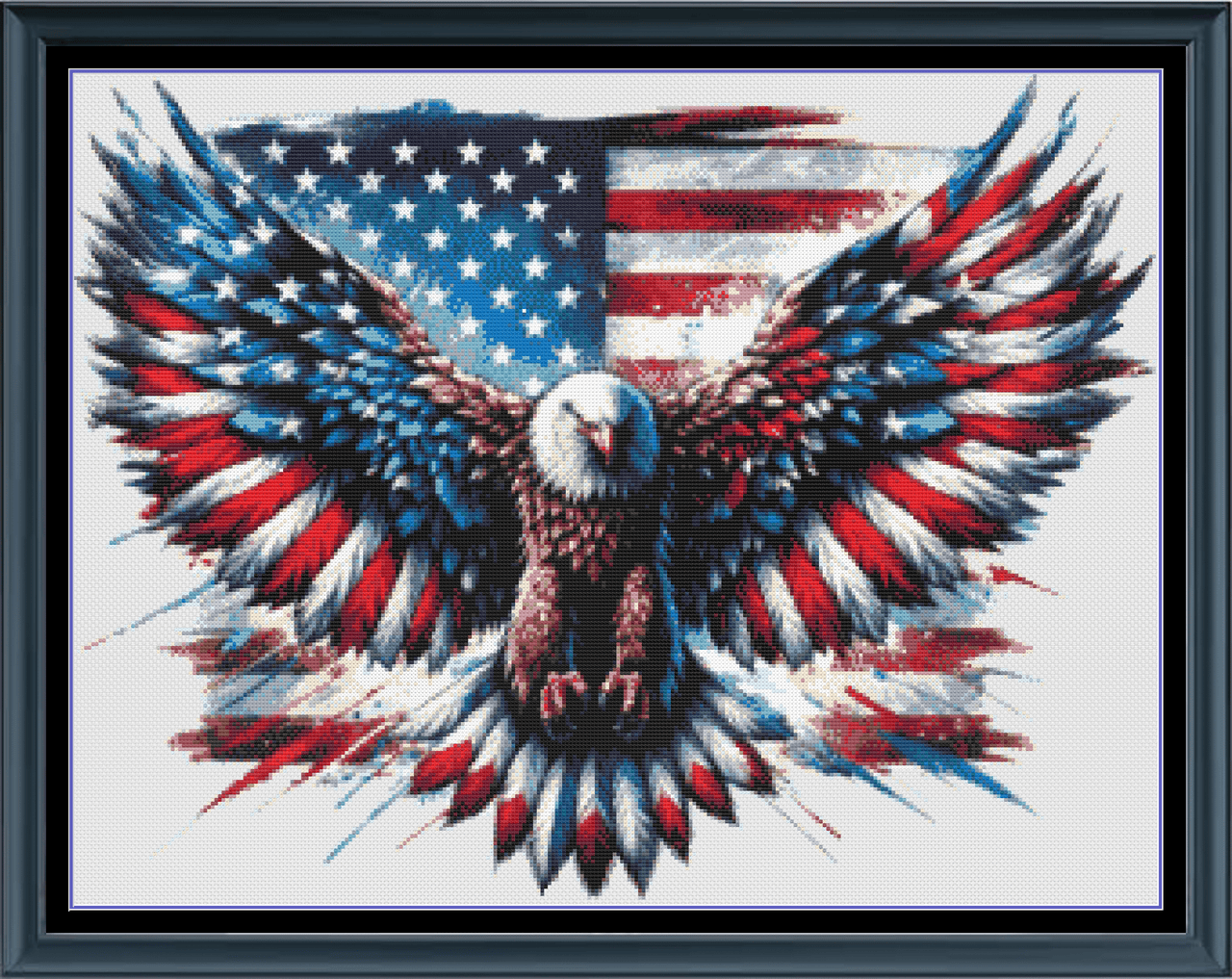 Stitching Jules Design Cross Stitch Pattern Patriotic Eagle