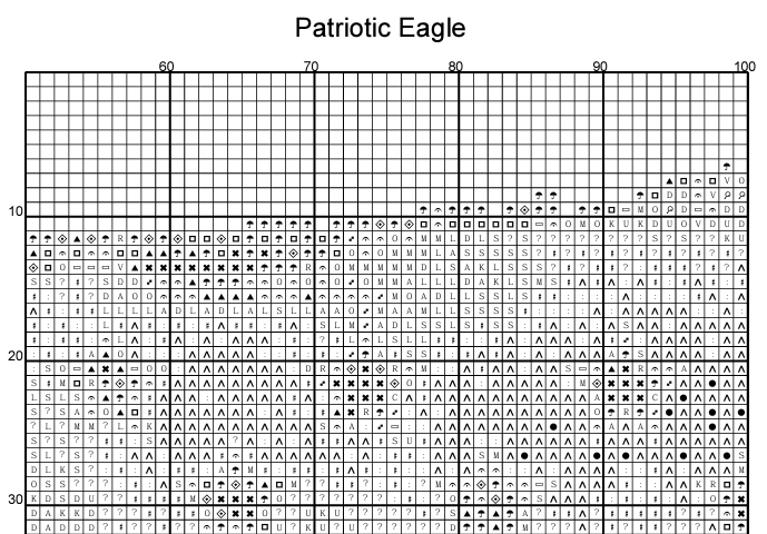 Stitching Jules Design Cross Stitch Pattern Patriotic Eagle