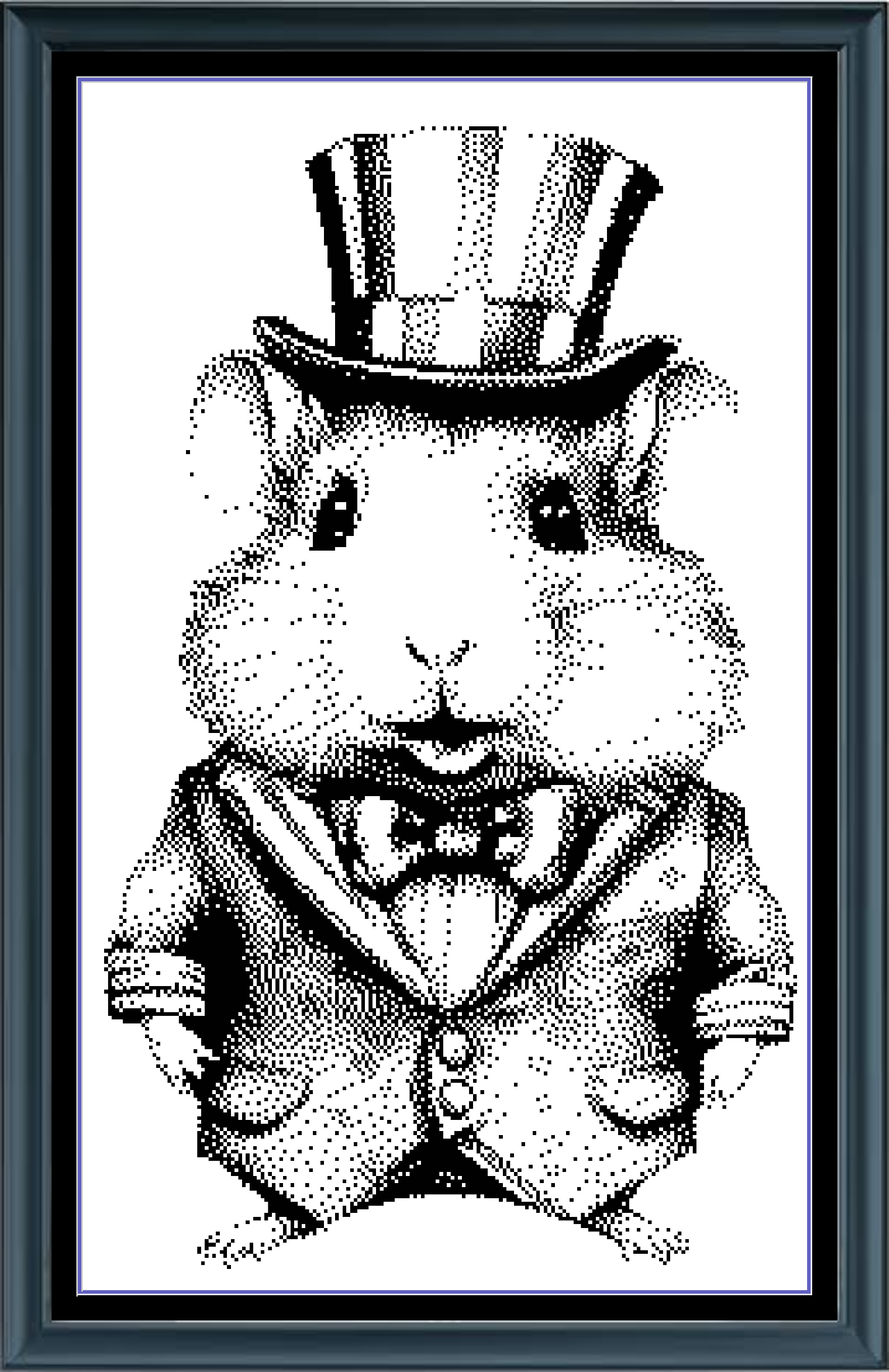 Stitching Jules Design Cross Stitch Pattern Patriotic Mouse USA United States America Animal Monochrome Blackwork Counted Cross Stitch Pattern Digital Download