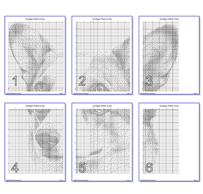 Stitching Jules Design Cross Stitch Pattern Pembroke Welsh Corgi Dog Breed Monochrome Counted Cross-Stitch Pattern (Digital Download)