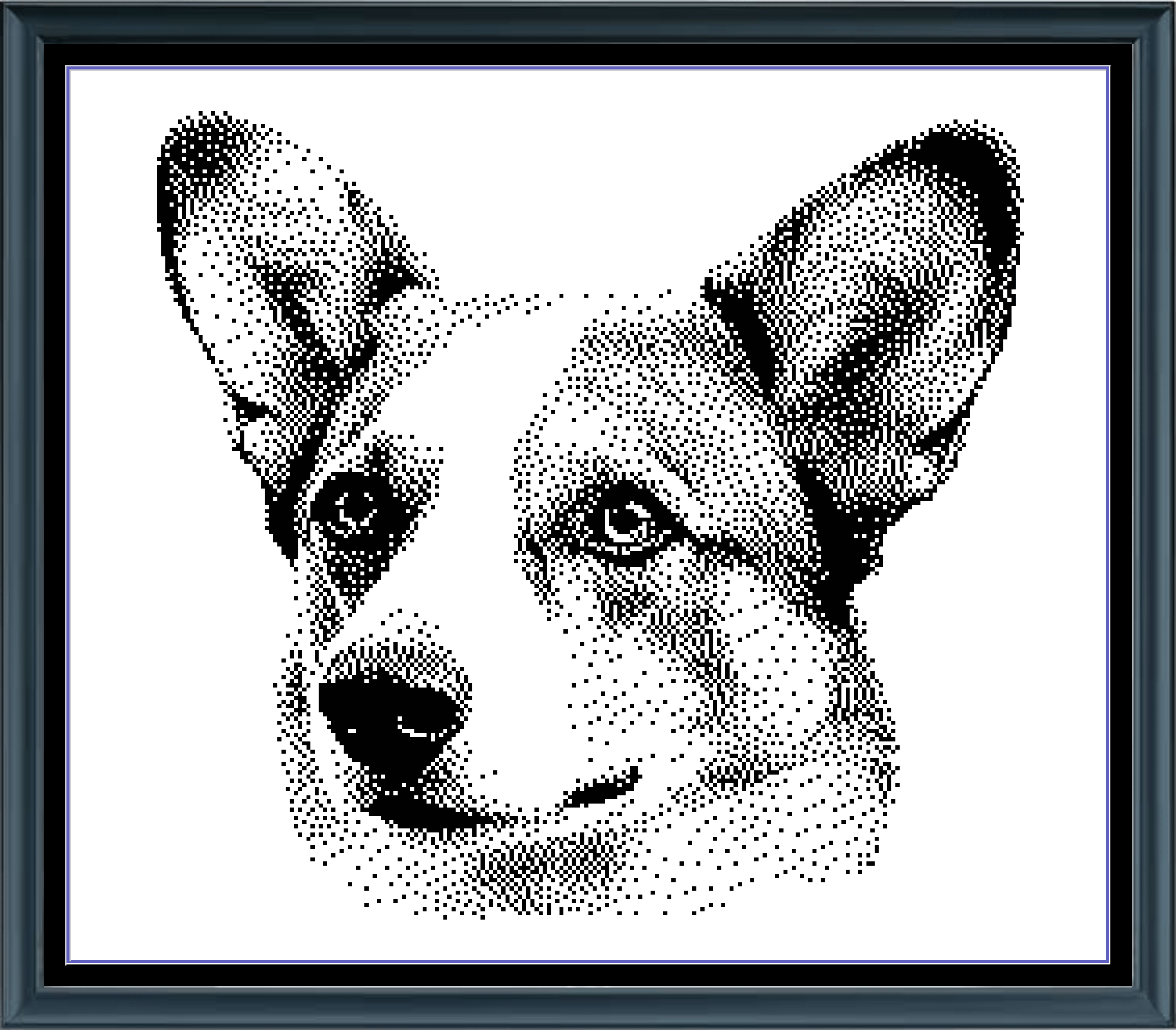 Stitching Jules Design Cross Stitch Pattern Pembroke Welsh Corgi Dog Breed Monochrome Counted Cross-Stitch Pattern (Digital Download)