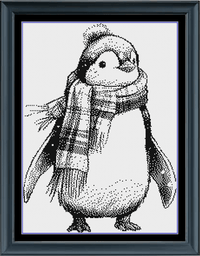 Thumbnail for Stitching Jules Design Cross Stitch Pattern Penguin Winter Counted Cross Stitch Pattern | Animal Cross Stitch | Monochrome | Instant Download PDF