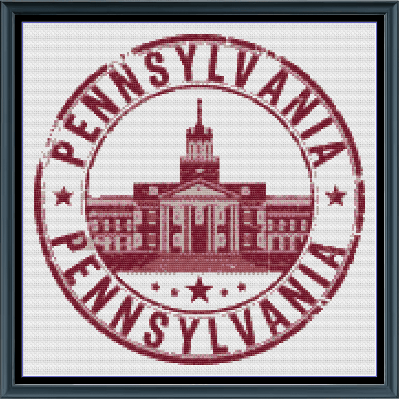 Stitching Jules Design Cross Stitch Pattern Pennsylvania US State Counted Cross Stitch Collection | Instant Download PDF