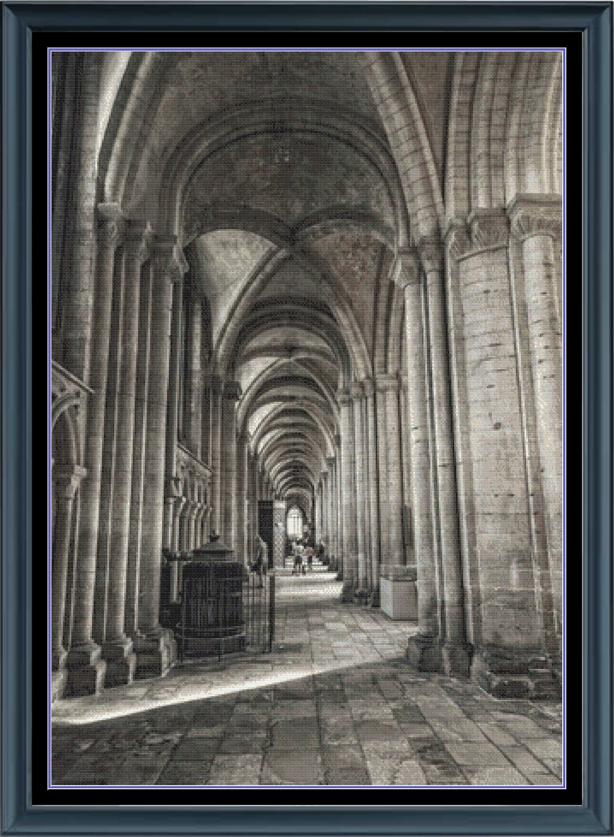 Stitching Jules Design Cross Stitch Pattern Peterborough Cathedral Hallway Full Coverage Large Counted Cross-Stitch Pattern (Digital Download)