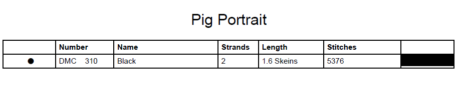 Stitching Jules Design Cross Stitch Pattern Pig Barnyard Animal Portrait Monochrome Counted Cross-Stitch Pattern (Digital Download)