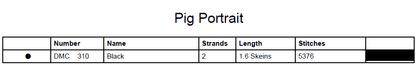 Stitching Jules Design Cross Stitch Pattern Pig Barnyard Animal Portrait Monochrome Counted Cross-Stitch Pattern (Digital Download)