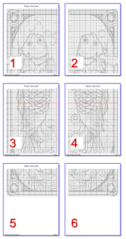 Stitching Jules Design Cross Stitch Pattern Pisces Tarot Card Monochrome