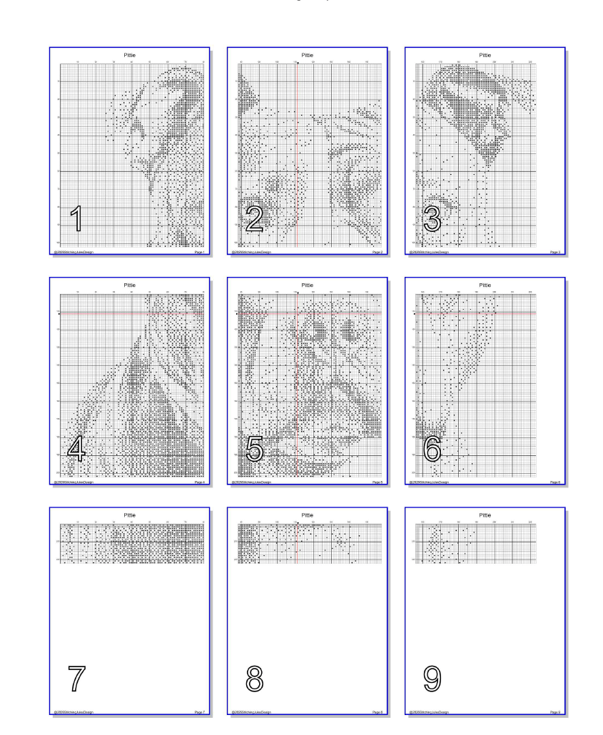 Stitching Jules Design Cross Stitch Pattern Pit Bull Dog Breed Monochrome Counted Cross-Stitch Pattern (Digital Download)