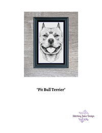 Thumbnail for Stitching Jules Design Cross Stitch Pattern Pit Bull Terrier Cross Stitch Pattern | Dog Cross Stitch Pattern | Monochrome Cross Stitch | Physical And PDF Download Pattern Options