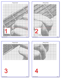 Thumbnail for Stitching Jules Design Cross Stitch Pattern Playing Guitar Monochrome