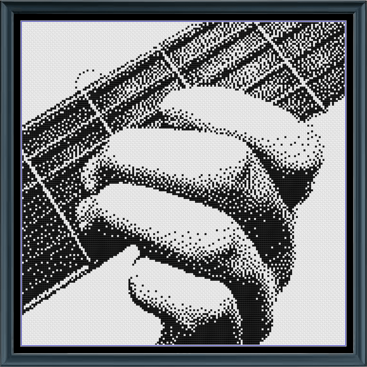 Stitching Jules Design Cross Stitch Pattern Playing Guitar Monochrome