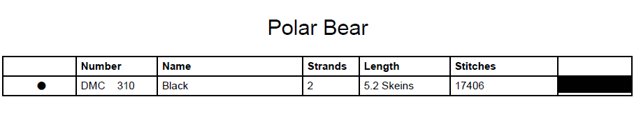 Stitching Jules Design Cross Stitch Pattern Polar Bear Wild Animal Monochrome Counted Cross-Stitch Pattern (Digital Download)