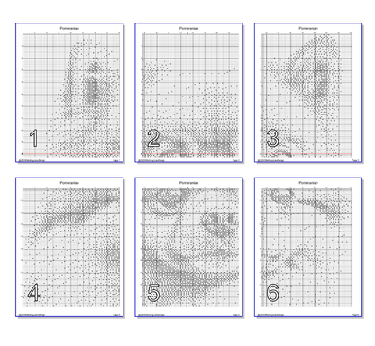 Stitching Jules Design Cross Stitch Pattern Pomeranian Dog Breed Monochrome Counted Cross-Stitch Pattern (Digital Download)