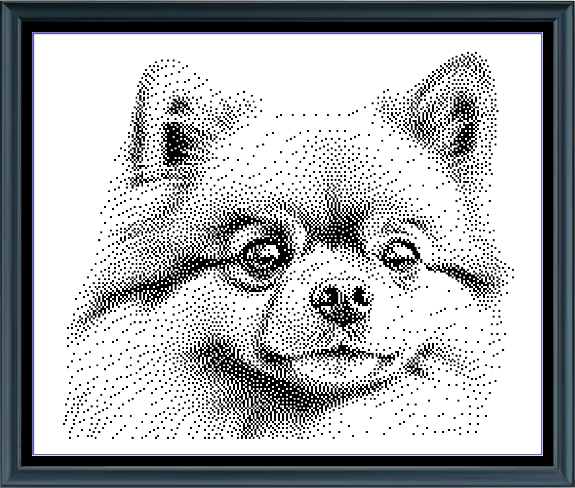 Stitching Jules Design Cross Stitch Pattern Pomeranian Dog Breed Monochrome Counted Cross-Stitch Pattern (Digital Download)