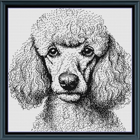 Thumbnail for Stitching Jules Design Cross Stitch Pattern Poodle in  Monochrome