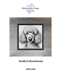 Thumbnail for Stitching Jules Design Cross Stitch Pattern Poodle in  Monochrome