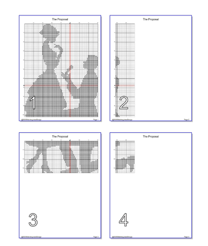 Stitching Jules Design Cross Stitch Pattern Proposal Engagement Love Counted Cross-Stitch Pattern (Digital Download)