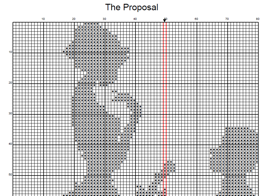 Stitching Jules Design Cross Stitch Pattern Proposal Engagement Love Counted Cross-Stitch Pattern (Digital Download)