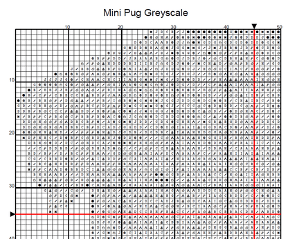 Stitching Jules Design Cross Stitch Pattern Pug Dog Breed Mini Counted Cross-Stitch Pattern (Digital Download)