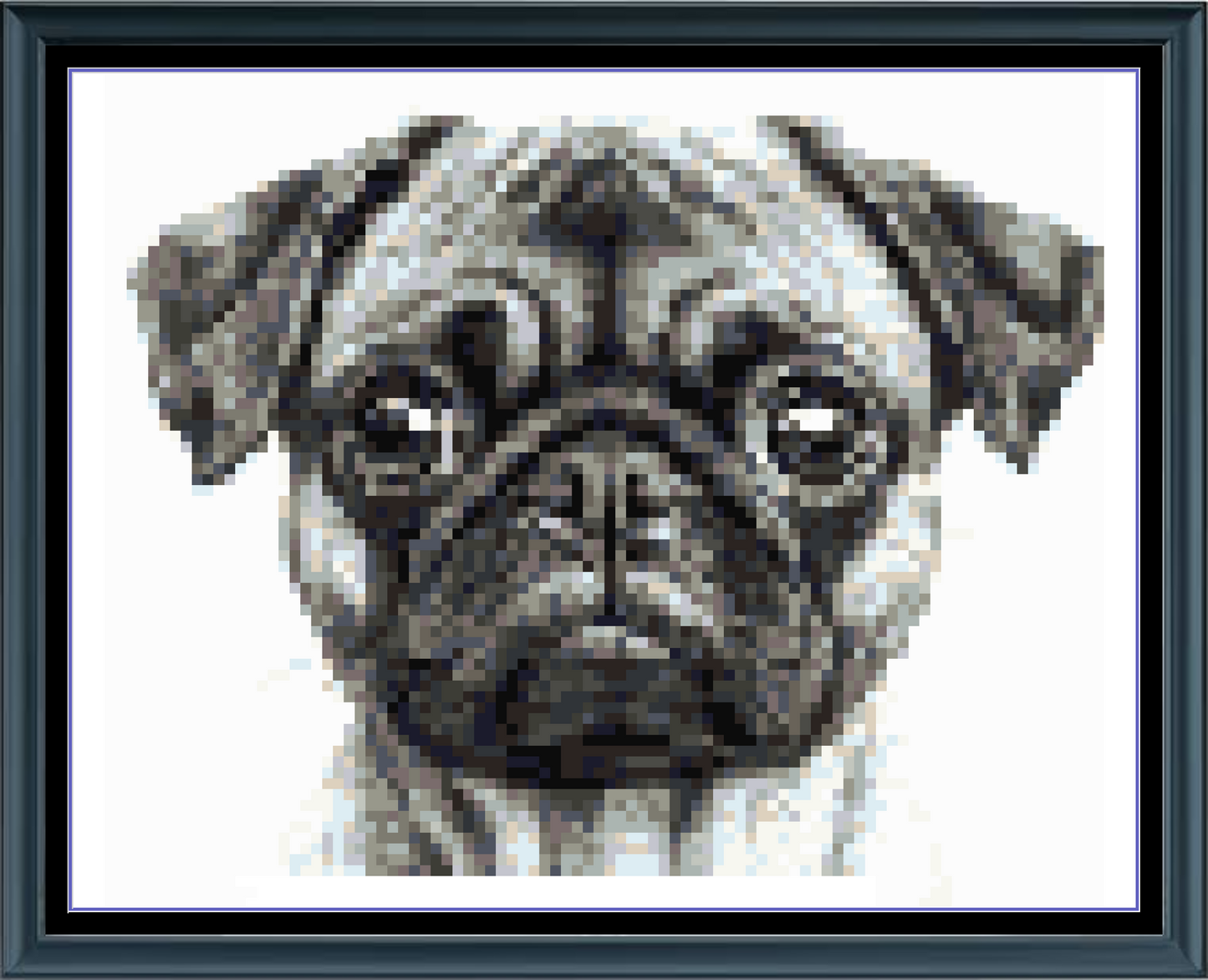 Stitching Jules Design Cross Stitch Pattern Pug Dog Breed Mini Counted Cross-Stitch Pattern (Digital Download)