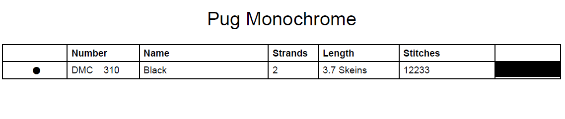 Stitching Jules Design Cross Stitch Pattern Pug Dog Breed Monochrome Counted Cross-Stitch Pattern (Digital Download)