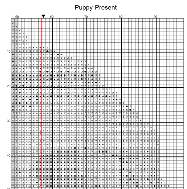 Stitching Jules Design Cross Stitch Pattern Puppy Christmas Xmas Present Dog Breed Counted Cross-Stitch Pattern