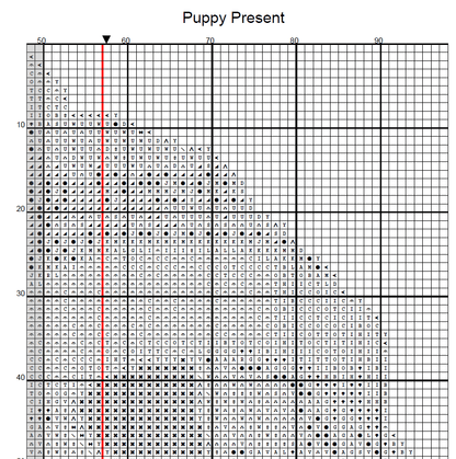 Stitching Jules Design Cross Stitch Pattern Puppy Christmas Xmas Present Dog Breed Counted Cross-Stitch Pattern