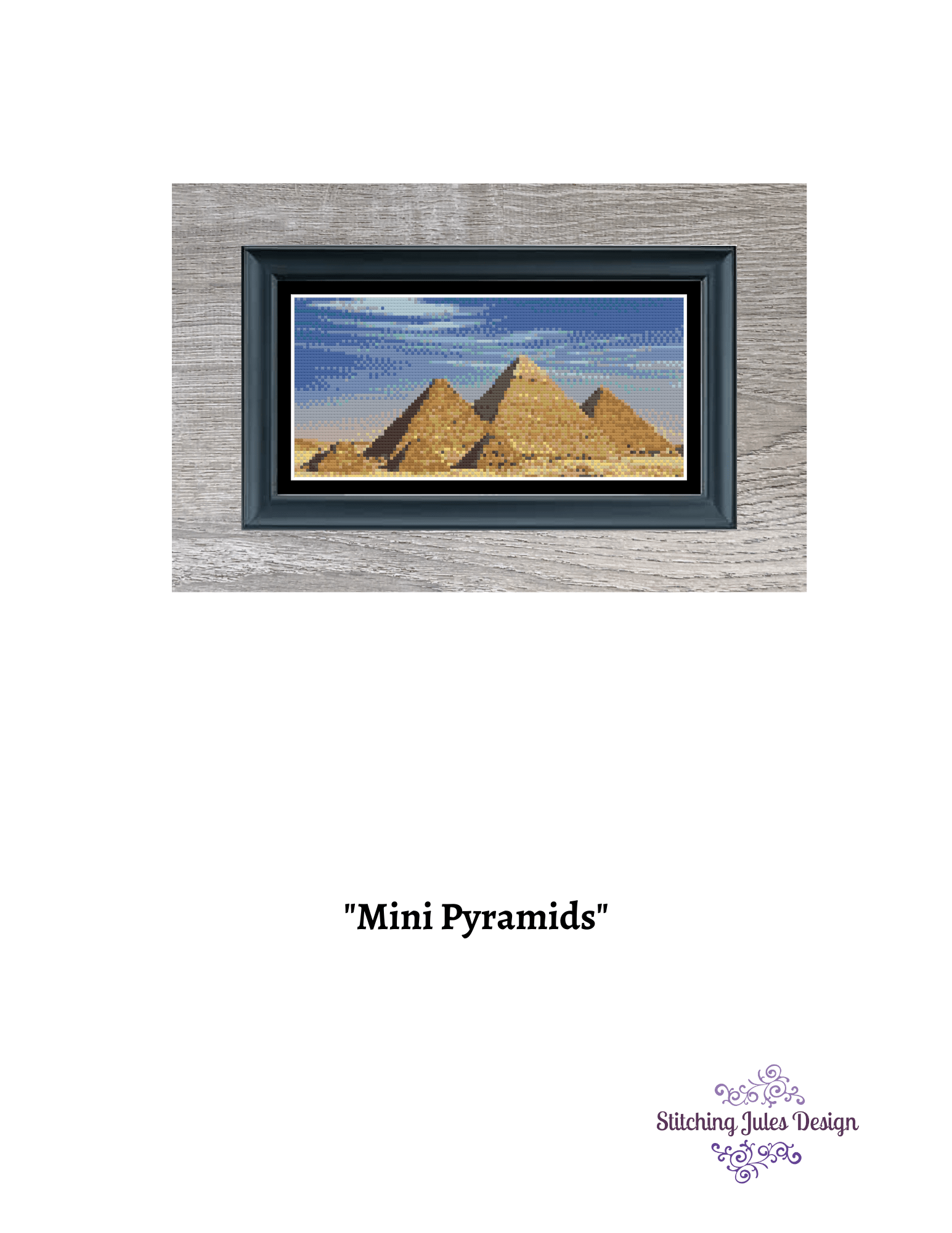 Stitching Jules Design Cross Stitch Pattern Pyramids Cross Stitch Pattern | Egypt Cross Stitch Pattern | Physical And Digital PDF Download Pattern Options