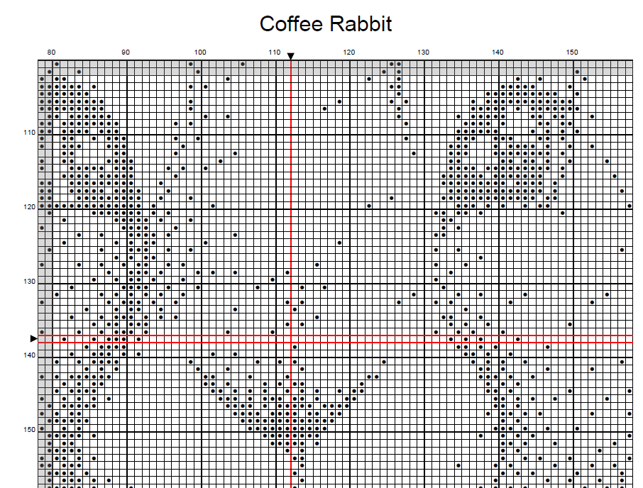 Stitching Jules Design Cross Stitch Pattern Rabbit Animal Coffee Cute Funny Monochrome Counted Cross Stitch Pattern Digital Download