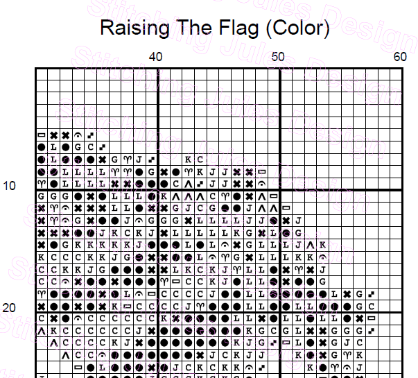 Stitching Jules Design Cross Stitch Pattern Raising The American Flag Iwo Jima Military Cross-Stitch Pattern Instant PDF Download