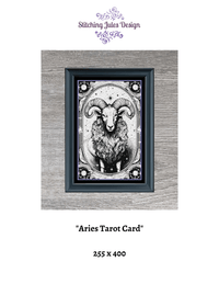 Thumbnail for Stitching Jules Design Cross Stitch Pattern Ram Aries Tarot Card Cross Stitch Pattern Instant Download PDF