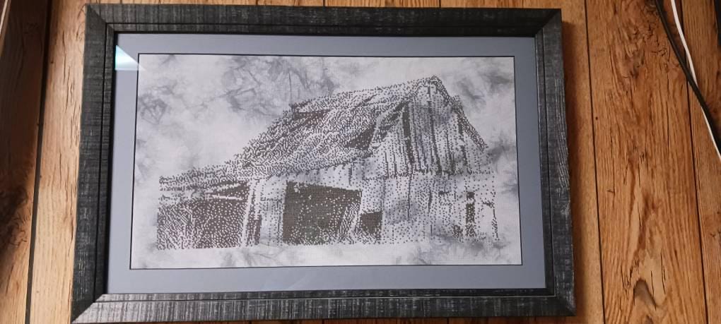 Stitching Jules Design Cross Stitch Pattern Ramshackle Barn Farm Counted Cross Stitch Pattern Instant PDF Download